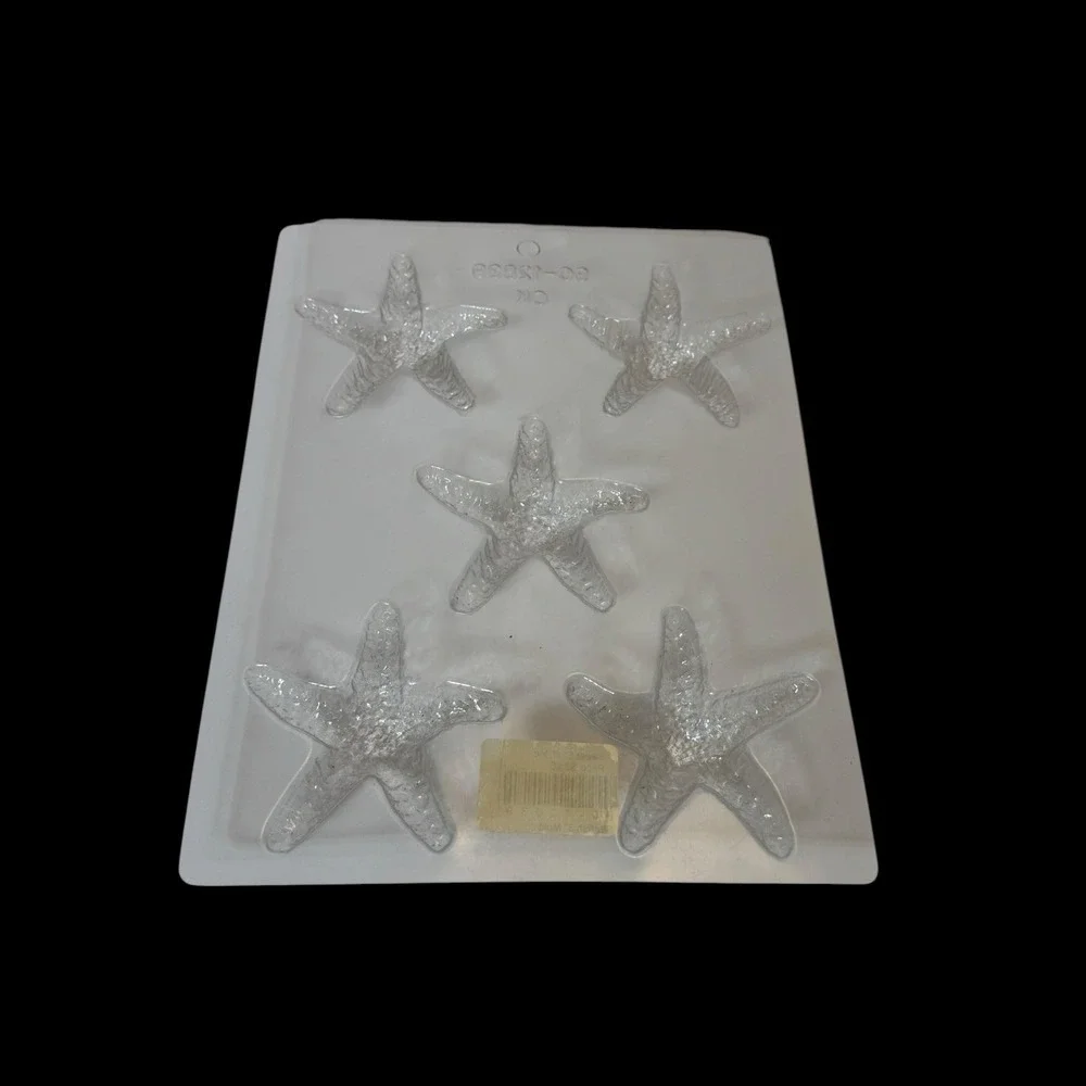 Plastic Candy Molds Beach Summer Starfish, Sand Dollars‎ & Shells Lot of 5 Trays